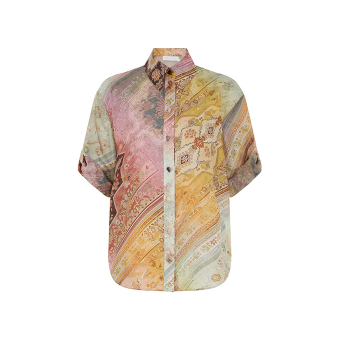zimmermann illuminate relaxed long sleeve shirt
